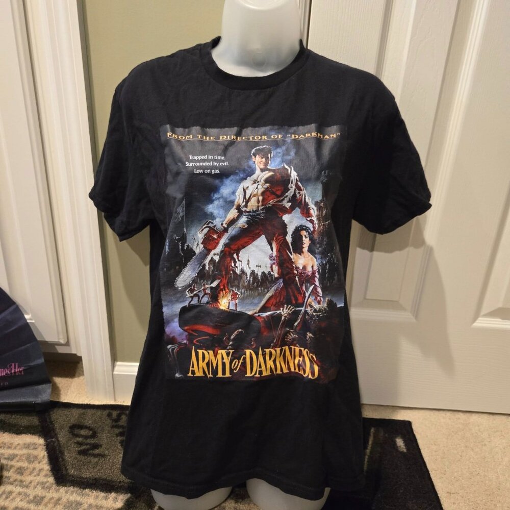 Evil Dead Army of Darkness Movie Poster Graphic T-Shirt Size Medium